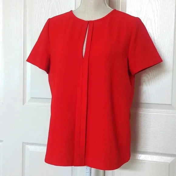 Tory Burch Keyhole Red Blouse - Picture 1 of 6